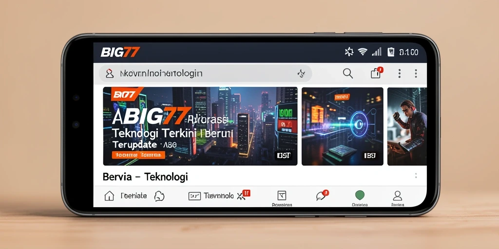 Antarmuka aplikasi BIG77 yang modern dan informatif.