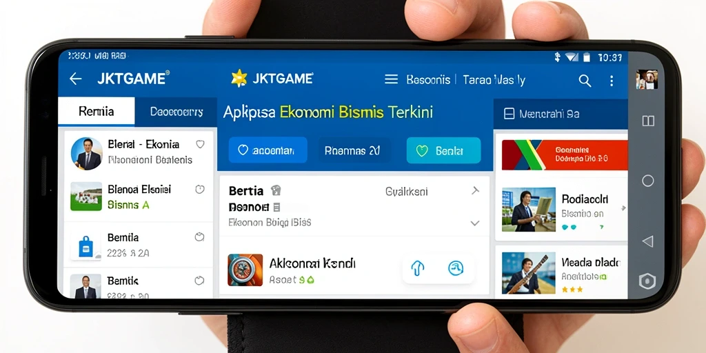 Antarmuka aplikasi JKTGAME yang menarik dan informatif.