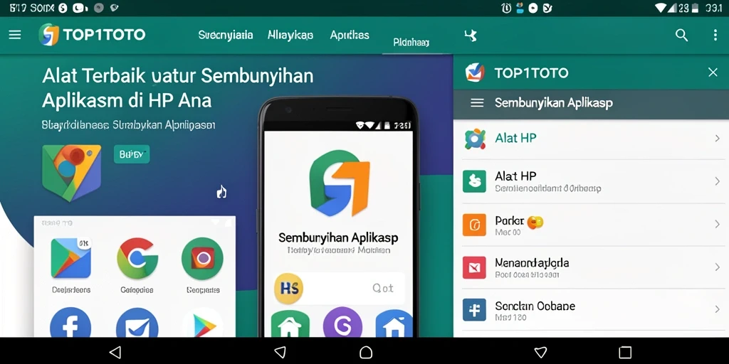 Antarmuka aplikasi TOP1TOTO untuk menyembunyikan aplikasi dengan mudah.