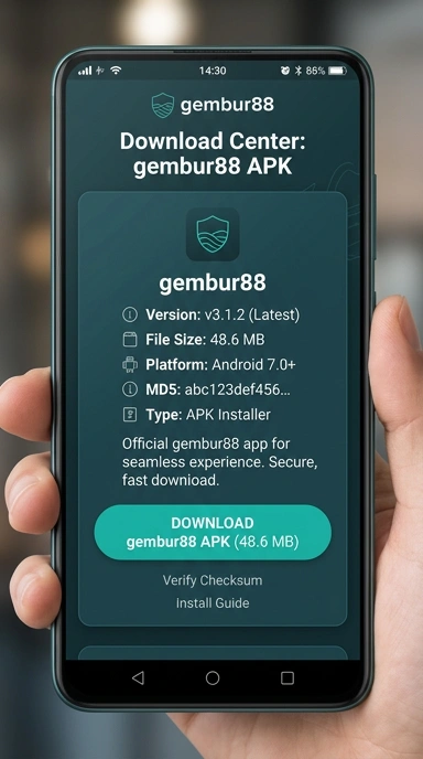 Tampilan halaman APK gembur88