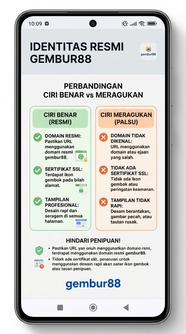 Tampilan kanal resmi gembur88